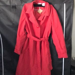 Blair red trench coat size large